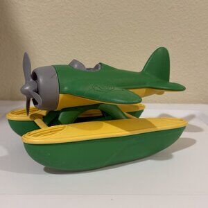 Green Toys Plastic Sea Plane Floats Yellow And Green Made in USA 100% Recycled
